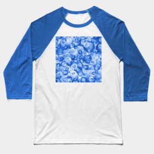 Bubbly Blue Bubble Pattern Baseball T-Shirt